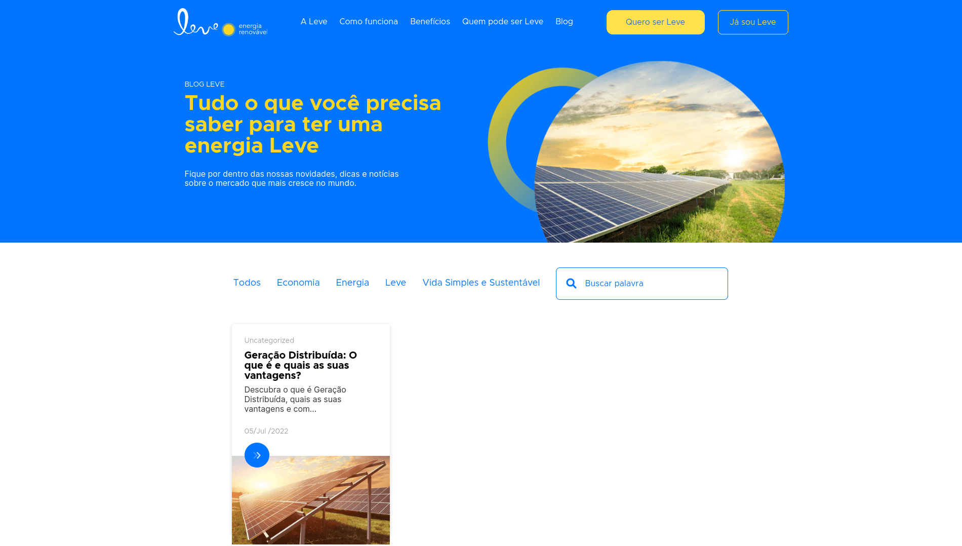 Leve Energia | Blog