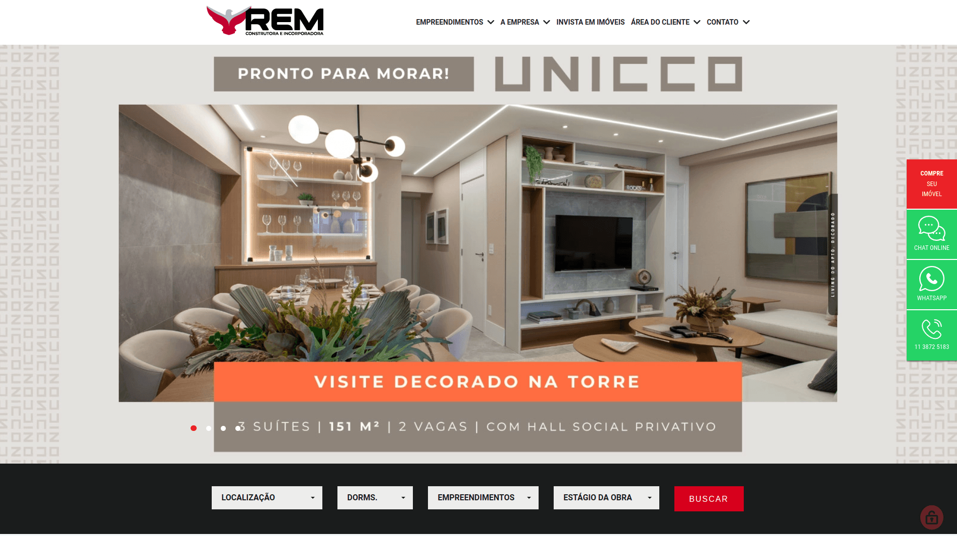 Home da REM Construtora